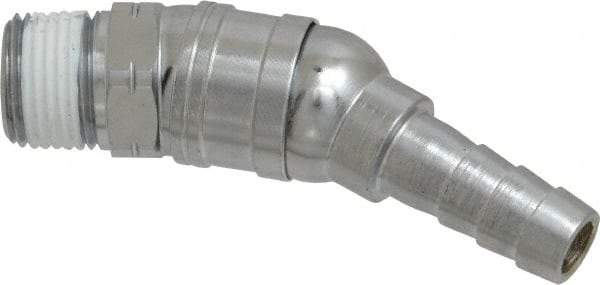 Value Collection - 3/8 Male NPT Pneumatic Hose Swivel Fitting - Steel, Nickel Plated - Eagle Tool & Supply