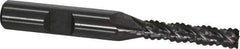 Interstate - 1/4" Diam, 1-1/8" LOC, 4 Flute Cobalt Roughing & Finishing Square End Mill - Uncoated, 2-15/16" OAL, 3/8" Shank Diam, Weldon Shank, 30° Helix, Non-Centercutting - Eagle Tool & Supply