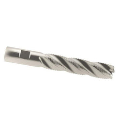 Interstate - 3/4" Diam, 3" LOC, 4 Flute Cobalt Roughing & Finishing Square End Mill - Uncoated, 5-1/4" OAL, 3/4" Shank Diam, Weldon Shank, 30° Helix, Non-Centercutting - Eagle Tool & Supply