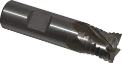 Interstate - 3/4" Diam, 3/4" LOC, 4 Flute Cobalt Roughing & Finishing Square End Mill - Uncoated, 3" OAL, 3/4" Shank Diam, Weldon Shank, 30° Helix, Non-Centercutting - Eagle Tool & Supply
