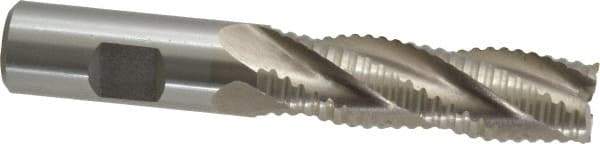 Interstate - 3/4" Diam, 2-1/2" LOC, 4 Flute Cobalt Roughing & Finishing Square End Mill - Uncoated, 4-5/8" OAL, 3/4" Shank Diam, Weldon Shank, 30° Helix, Non-Centercutting - Eagle Tool & Supply