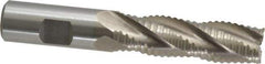 Interstate - 3/4" Diam, 2-1/2" LOC, 4 Flute Cobalt Roughing & Finishing Square End Mill - Uncoated, 4-5/8" OAL, 3/4" Shank Diam, Weldon Shank, 30° Helix, Non-Centercutting - Eagle Tool & Supply