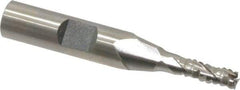 Interstate - 3/16" Diam, 1/2" LOC, 3 Flute Cobalt Roughing & Finishing Square End Mill - Uncoated, 2-3/8" OAL, 3/8" Shank Diam, Weldon Shank, 30° Helix, Non-Centercutting - Eagle Tool & Supply