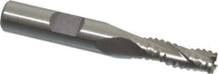 Interstate - 9/32" Diam, 3/4" LOC, 3 Flute Cobalt Roughing & Finishing Square End Mill - Uncoated, 2-1/2" OAL, 3/8" Shank Diam, Weldon Shank, 30° Helix, Non-Centercutting - Eagle Tool & Supply