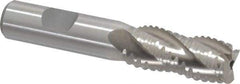 Interstate - 11/16" Diam, 1-5/8" LOC, 4 Flute Cobalt Roughing & Finishing Square End Mill - Uncoated, 3-3/4" OAL, 5/8" Shank Diam, Weldon Shank, 30° Helix, Non-Centercutting - Eagle Tool & Supply
