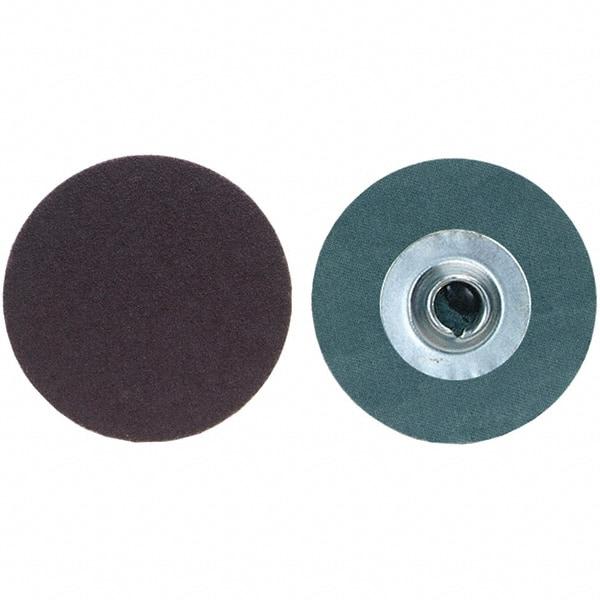Merit Abrasives - 2" Disc Diam, 36 Grit, Aluminum Oxide Quick Change Disc - Type S Attaching System, Coated, Very Coarse Grade, 30,000 RPM, R228 Series - Eagle Tool & Supply