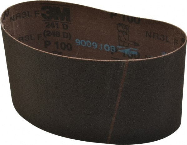 3M - 3-1/2" Wide x 15-1/2" OAL, 100 Grit, Aluminum Oxide Abrasive Belt - Eagle Tool & Supply