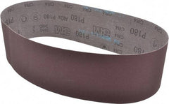 3M - 4" Wide x 36" OAL, 180 Grit, Aluminum Oxide Abrasive Belt - Aluminum Oxide, Very Fine, Coated, X Weighted Cloth Backing, Series 341D - Eagle Tool & Supply