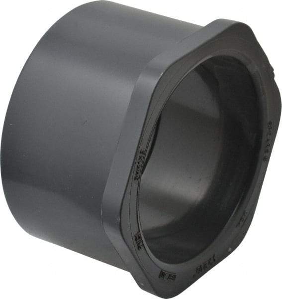 Value Collection - 3 x 2-1/2" PVC Plastic Pipe Reducer Bushing - Schedule 80, Spig x Soc End Connections - Eagle Tool & Supply