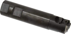 Cutting Tool Technologies - 0.12 to 0.12 Inch Cutting Radius, 1 Inch Cutter Diameter, 2 Style CV 12 Inserts, 1 Inch Shank Diameter, Indexable Concave Radius Cutter - 4.5 Inch Overall Length, Through Coolant - Eagle Tool & Supply