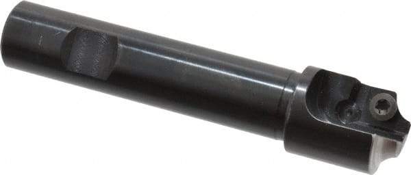 Cutting Tool Technologies - 0.25 to 0.25 Inch Cutting Radius, 1 Inch Cutter Diameter, 1 Style CV 15 Insert, 3/4 Inch Shank Diameter, Indexable Concave Radius Cutter - 4.5 Inch Overall Length, Through Coolant - Eagle Tool & Supply