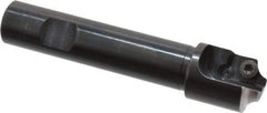 Cutting Tool Technologies - 0.25 to 0.25 Inch Cutting Radius, 1 Inch Cutter Diameter, 1 Style CV 15 Insert, 3/4 Inch Shank Diameter, Indexable Concave Radius Cutter - 4.5 Inch Overall Length, Through Coolant - Eagle Tool & Supply
