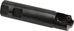 Cutting Tool Technologies - 0.25 to 0.25 Inch Cutting Radius, 1 Inch Cutter Diameter, 1 Style CV 15 Insert, 1 Inch Shank Diameter, Indexable Concave Radius Cutter - 4.5 Inch Overall Length, Through Coolant - Eagle Tool & Supply