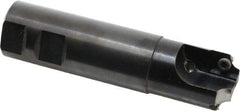 Cutting Tool Technologies - 0.25 to 0.25 Inch Cutting Radius, 1-1/4 Inch Cutter Diameter, 2 Style CV 15 Inserts, 1-1/4 Inch Shank Diameter, Indexable Concave Radius Cutter - 5 Inch Overall Length, Through Coolant - Eagle Tool & Supply
