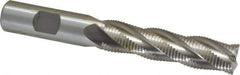 Interstate - 5/8" Diam, Fine Pitch, 2-1/2" LOC, 4 Flute Cobalt Roughing Square End Mill - Uncoated, 4-5/8" OAL, 5/8" Shank Diam, Single End - Eagle Tool & Supply
