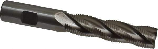Interstate - 3/4" Diam, Fine Pitch, 3" LOC, 4 Flute Cobalt Roughing Square End Mill - Uncoated, 5-1/4" OAL, 3/4" Shank Diam, Single End - Eagle Tool & Supply