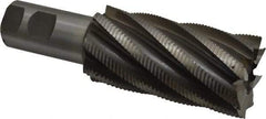 Interstate - 2" Diam, Fine Pitch, 4" LOC, 8 Flute Cobalt Roughing Square End Mill - Uncoated, 6-1/2" OAL, 1-1/4" Shank Diam, Single End - Eagle Tool & Supply