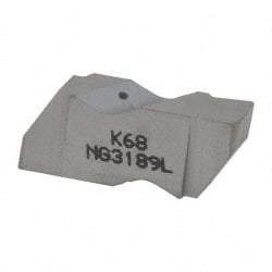 Kennametal - 3189NG Grade K68, 4.8mm Cutting Width Carbide Grooving Insert - 3.81mm Max Depth of Cut, Left Hand, 0.57mm Corner Radius, Uncoated - Eagle Tool & Supply