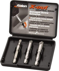 Alden - 3 Piece Quick-Connect Screw Extractor/Drill Set - Screw Range #6 to #14 - Eagle Tool & Supply