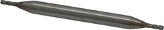 Interstate - 1/16", 3/16" LOC, 3/16" Shank Diam, 2-1/4" OAL, 4 Flute, Cobalt Square End Mill - Double End, Uncoated, Spiral Flute, Centercutting, Right Hand Cut, Right Hand Flute - Eagle Tool & Supply