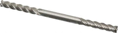 Interstate - 3/16", 1" LOC, 3/16" Shank Diam, 3-3/8" OAL, 4 Flute, Cobalt Square End Mill - Double End, Uncoated, Spiral Flute, Centercutting, Right Hand Cut, Right Hand Flute - Eagle Tool & Supply