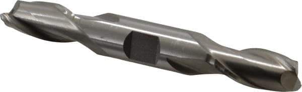 Interstate - 9/16", 1-1/8" LOC, 5/8" Shank Diam, 4-1/2" OAL, 2 Flute, Cobalt Square End Mill - Double End, Uncoated, Spiral Flute, Centercutting, Right Hand Cut, Right Hand Flute - Eagle Tool & Supply