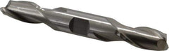 Interstate - 9/16", 1-1/8" LOC, 5/8" Shank Diam, 4-1/2" OAL, 2 Flute, Cobalt Square End Mill - Double End, Uncoated, Spiral Flute, Centercutting, Right Hand Cut, Right Hand Flute - Eagle Tool & Supply