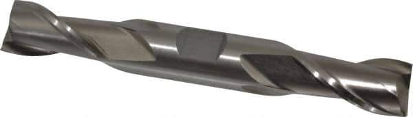 Interstate - 5/8", 1-1/8" LOC, 5/8" Shank Diam, 4-1/2" OAL, 2 Flute, Cobalt Square End Mill - Double End, Uncoated, Spiral Flute, Centercutting, Right Hand Cut, Right Hand Flute - Eagle Tool & Supply