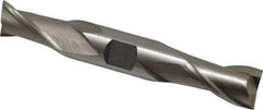 Interstate - 3/4", 1-5/16" LOC, 3/4" Shank Diam, 5" OAL, 2 Flute, Cobalt Square End Mill - Double End, Uncoated, Spiral Flute, Centercutting, Right Hand Cut, Right Hand Flute - Eagle Tool & Supply