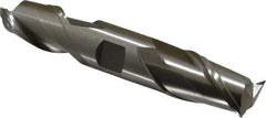 Interstate - 1", 1-5/8" LOC, 1" Shank Diam, 5-7/8" OAL, 2 Flute, Cobalt Square End Mill - Double End, Uncoated, Spiral Flute, Centercutting, Right Hand Cut, Right Hand Flute - Eagle Tool & Supply