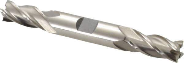 Interstate - 15/32", 1" LOC, 1/2" Shank Diam, 4-1/8" OAL, 4 Flute, Cobalt Square End Mill - Double End, Uncoated, Spiral Flute, Centercutting, Right Hand Cut, Right Hand Flute - Eagle Tool & Supply