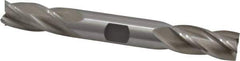 Interstate - 5/8", 1-3/8" LOC, 5/8" Shank Diam, 5" OAL, 4 Flute, Cobalt Square End Mill - Double End, Uncoated, Spiral Flute, Centercutting, Right Hand Cut, Right Hand Flute - Eagle Tool & Supply