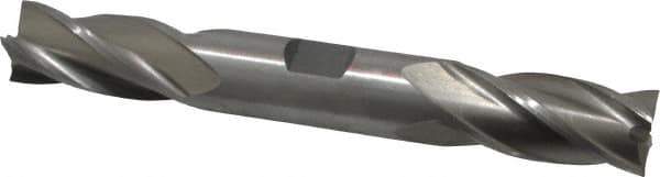 Interstate - 3/4", 1-5/8" LOC, 3/4" Shank Diam, 5-5/8" OAL, 4 Flute, Cobalt Square End Mill - Double End, Uncoated, Spiral Flute, Centercutting, Right Hand Cut, Right Hand Flute - Eagle Tool & Supply