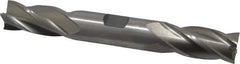 Interstate - 3/4", 1-5/8" LOC, 3/4" Shank Diam, 5-5/8" OAL, 4 Flute, Cobalt Square End Mill - Double End, Uncoated, Spiral Flute, Centercutting, Right Hand Cut, Right Hand Flute - Eagle Tool & Supply