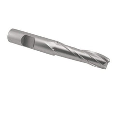 Interstate - 5/8", 2" LOC, 5/8" Shank Diam, 4-1/8" OAL, 2 Flute, Cobalt Square End Mill - Single End, Uncoated, Spiral Flute, Centercutting, Right Hand Cut, Right Hand Flute - Eagle Tool & Supply