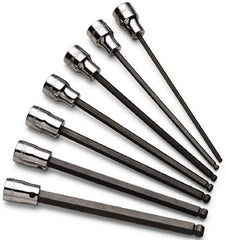 SK - 7 Piece 3/8" Drive Inch/Metric Ball Hex Bit Socket Set - 1/8 to 3/8" Hex - Eagle Tool & Supply