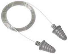 3M - Disposable, Corded, 32 dB Earplugs - Gray, 120 Pairs - Eagle Tool & Supply