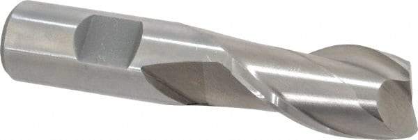 Interstate - 13/16", 1-1/2" LOC, 3/4" Shank Diam, 3-3/4" OAL, 2 Flute, Cobalt Square End Mill - Single End, Uncoated, Spiral Flute, Centercutting, Right Hand Cut, Right Hand Flute - Eagle Tool & Supply