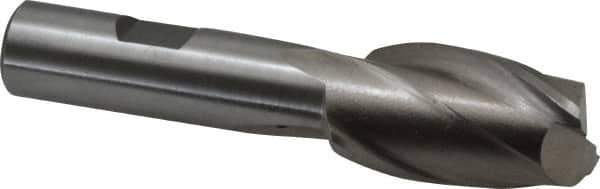 Interstate - 7/8", 1-1/2" LOC, 5/8" Shank Diam, 3-3/4" OAL, 2 Flute, Cobalt Square End Mill - Single End, Uncoated, Spiral Flute, Centercutting, Right Hand Cut, Right Hand Flute - Eagle Tool & Supply