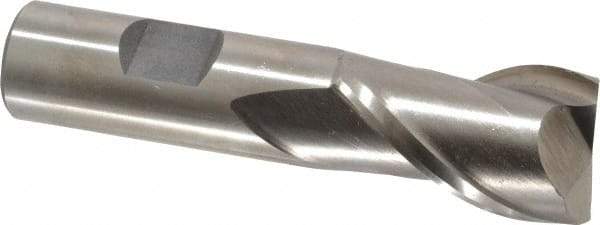Interstate - 15/16", 1-1/2" LOC, 3/4" Shank Diam, 3-5/8" OAL, 2 Flute, Cobalt Square End Mill - Single End, Uncoated, Spiral Flute, Centercutting, Right Hand Cut, Right Hand Flute - Eagle Tool & Supply