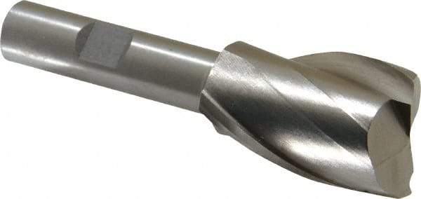 Interstate - 1", 1-1/2" LOC, 1/2" Shank Diam, 3-5/8" OAL, 2 Flute, Cobalt Square End Mill - Single End, Uncoated, Spiral Flute, Centercutting, Right Hand Cut, Right Hand Flute - Eagle Tool & Supply