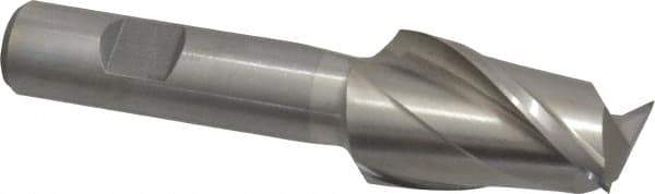 Interstate - 1", 1-5/8" LOC, 5/8" Shank Diam, 4-1/8" OAL, 2 Flute, Cobalt Square End Mill - Single End, Uncoated, Spiral Flute, Centercutting, Right Hand Cut, Right Hand Flute - Eagle Tool & Supply