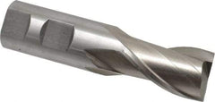 Interstate - 1", 1-5/8" LOC, 1" Shank Diam, 4-1/8" OAL, 2 Flute, Cobalt Square End Mill - Single End, Uncoated, Spiral Flute, Centercutting, Right Hand Cut, Right Hand Flute - Eagle Tool & Supply
