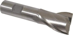 Interstate - 1-1/8", 1-5/8" LOC, 3/4" Shank Diam, 3-7/8" OAL, 2 Flute, Cobalt Square End Mill - Single End, Uncoated, Spiral Flute, Centercutting, Right Hand Cut, Right Hand Flute - Eagle Tool & Supply