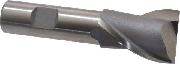 Interstate - 1-3/16", 1-5/8" LOC, 3/4" Shank Diam, 3-7/8" OAL, 2 Flute, Cobalt Square End Mill - Single End, Uncoated, Spiral Flute, Centercutting, Right Hand Cut, Right Hand Flute - Eagle Tool & Supply