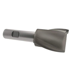 Interstate - 1-1/4", 1-5/8" LOC, 3/4" Shank Diam, 3-7/8" OAL, 2 Flute, Cobalt Square End Mill - Single End, Uncoated, Spiral Flute, Centercutting, Right Hand Cut, Right Hand Flute - Eagle Tool & Supply