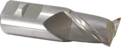 Interstate - 1-1/4", 1-5/8" LOC, 1-1/4" Shank Diam, 4-1/8" OAL, 2 Flute, Cobalt Square End Mill - Single End, Uncoated, Spiral Flute, Centercutting, Right Hand Cut, Right Hand Flute - Eagle Tool & Supply