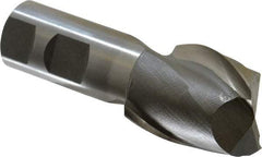 Interstate - 1-3/8", 1-5/8" LOC, 1" Shank Diam, 3-7/8" OAL, 2 Flute, Cobalt Square End Mill - Single End, Uncoated, Spiral Flute, Centercutting, Right Hand Cut, Right Hand Flute - Eagle Tool & Supply