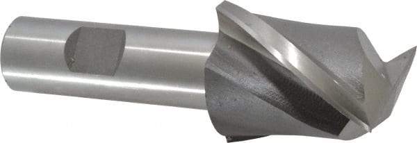 Interstate - 1-7/16", 1-5/8" LOC, 3/4" Shank Diam, 3-7/8" OAL, 2 Flute, Cobalt Square End Mill - Single End, Uncoated, Spiral Flute, Centercutting, Right Hand Cut, Right Hand Flute - Eagle Tool & Supply