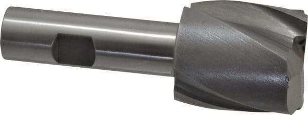 Interstate - 1-1/2", 1-5/8" LOC, 3/4" Shank Diam, 4-1/8" OAL, 2 Flute, Cobalt Square End Mill - Single End, Uncoated, Spiral Flute, Centercutting, Right Hand Cut, Right Hand Flute - Eagle Tool & Supply